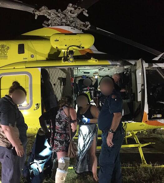 A 9-year-old boy and woman aged in her 20s were attacked by a pack of dingoes at Fraser Island.  Photo: RACQ LifeFlight