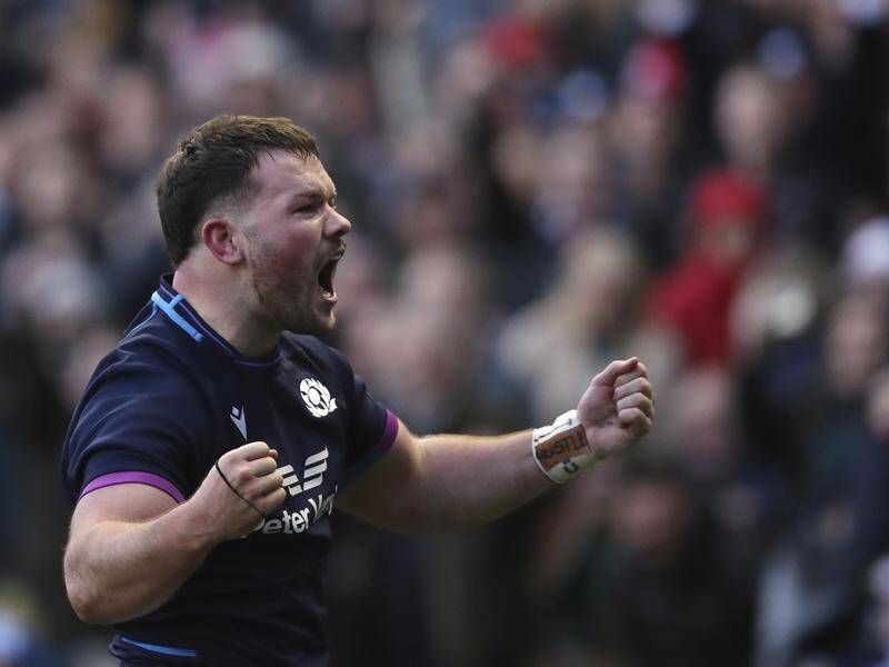 Scotland's Ewan Ashman scored a hat-trick of tries in the 42-7 win over the US in Washington. (AP PHOTO)