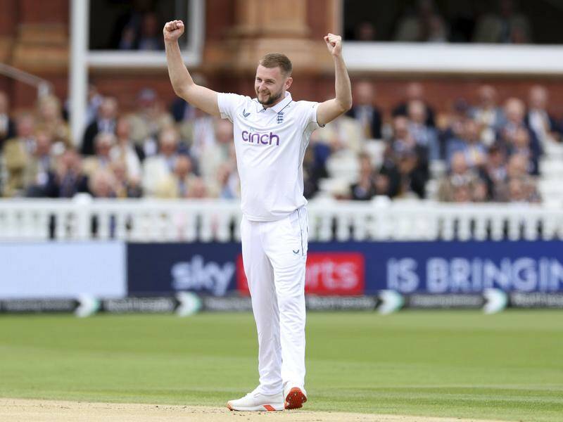 England's Gus Atkinson, who took 12 wickets in the first Test, has West Indies in his sights again. Photo: AP PHOTO