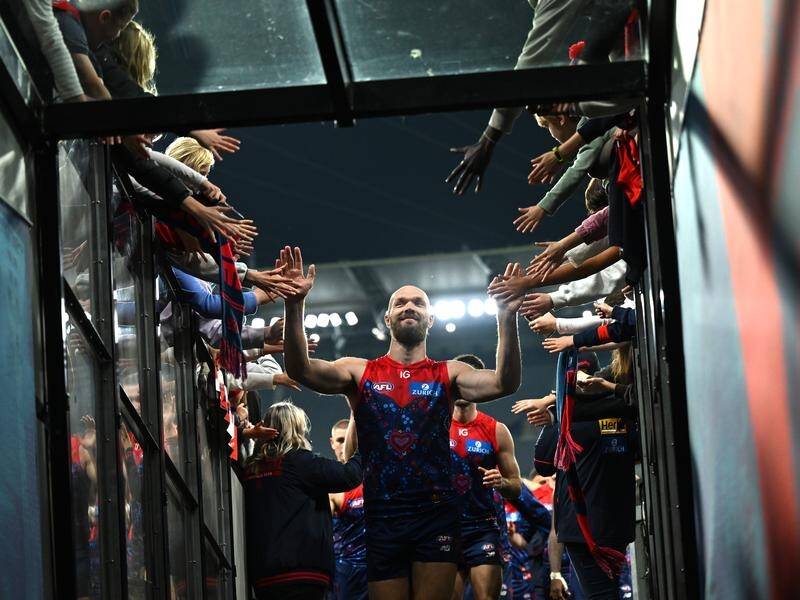 Max Gawn's star turn against St Kilda on Sunday almost didn't happen. (James Ross/AAP PHOTOS)