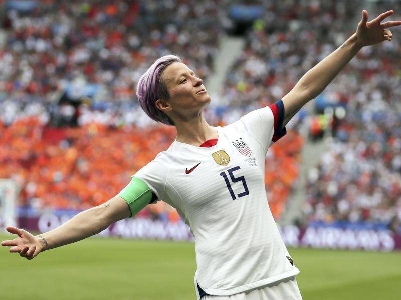 United States women's soccer player Megan Rapinoe is to retire at the end of this season. (AP PHOTO)
