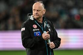 Port Adelaide coach Ken Hinkley is under pressure because of his side's inconsistent season. (Michael Errey/AAP PHOTOS)