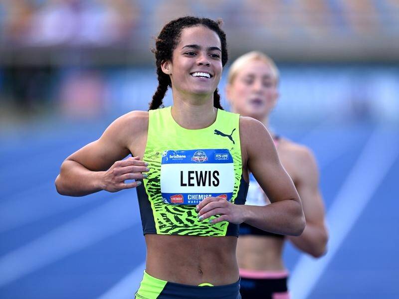Torrie Lewis has broken the Australian women's 100m record at the ACT championships in Canberra. (Darren England/AAP PHOTOS)