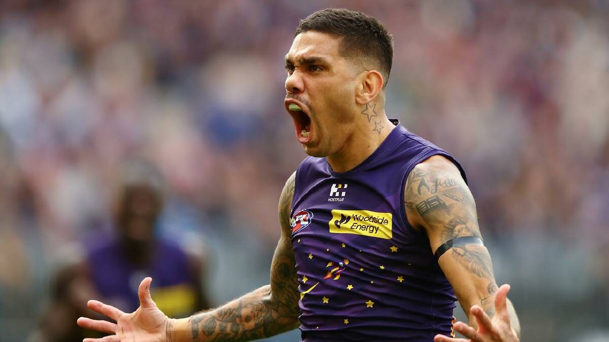 Michael Walters kicked four goals as Fremantle grabbed fourth spot on the AFL ladder. (Gary Day/AAP PHOTOS)
