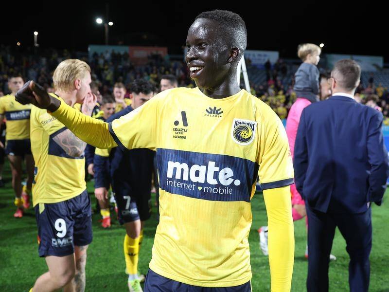 Garang Kuol will spearhead the Young Socceroos' campaign in U20 Asian Cup qualifiers in Kuwait. (Scott Gardiner/AAP PHOTOS)