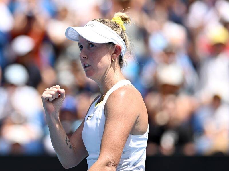 Storm Hunter is the first local woman through to the second round of the Australian Open. (James Ross/AAP PHOTOS)