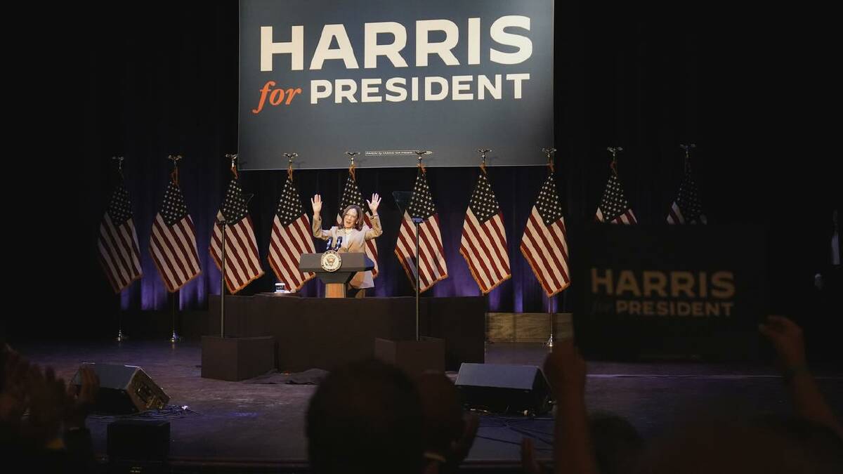 Vice President Kamala Harris has secured support from the Democratic National Convention. (AP PHOTO)