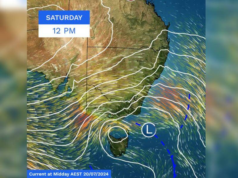 Severe weather warnings are in place in NSW, Victoria and SA with a cold front sweeping through. Photo: HANDOUT/BUREAU OF METEOROLOGY