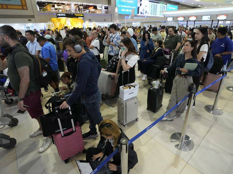 Flights have been grounded as disruptions from the outage rippled across the globe. Photo: AP PHOTO