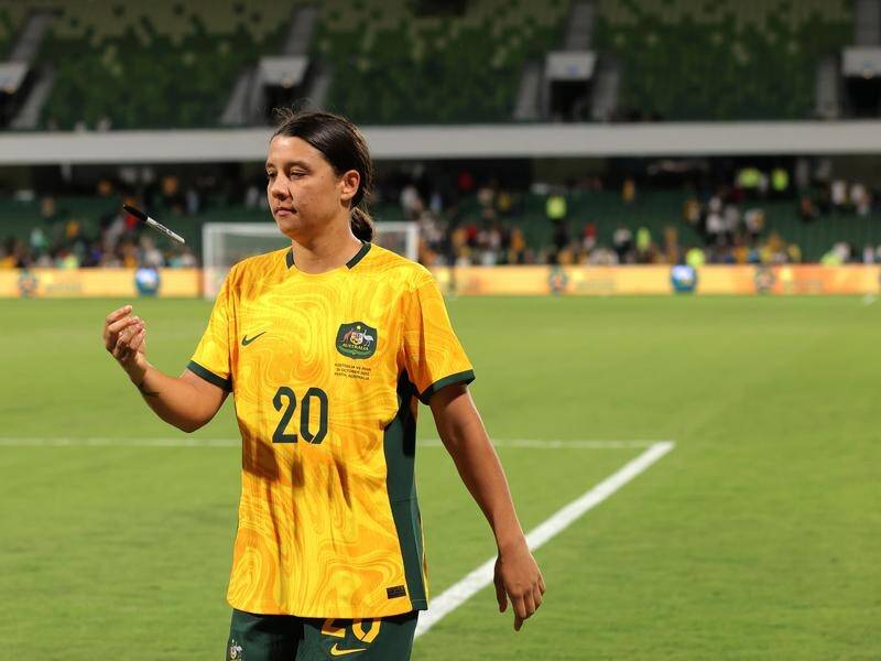 Sam Kerr has been given support by Chelsea boss Emma Hayes as she's set to face trial in the UK. (Richard Wainwright/AAP PHOTOS)