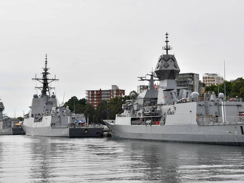 Australia's fleet of naval warships will shrink, before being more than doubled to 26. (Bianca De Marchi/AAP PHOTOS)