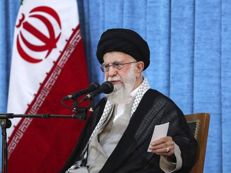 Supreme Leader Ali Khamenei slammed "the one who has the slightest opposition to the revolution". (AP PHOTO)