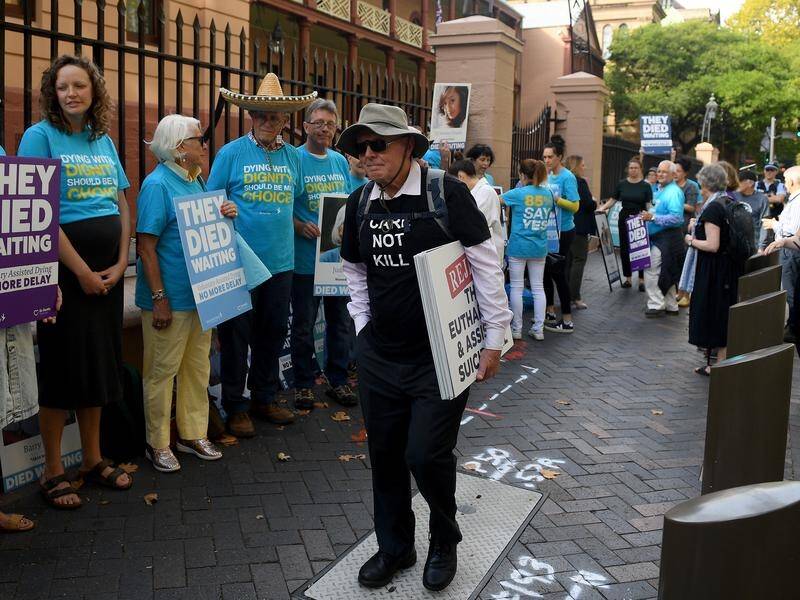 Voluntary assisted-dying advocates have rallied at NSW parliament amid concerns over legislation.
