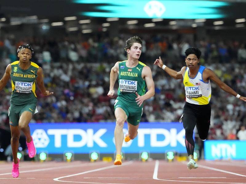 Sprinter Rohan Browning will run at the Paris Olympics after a tough year on the track. (AP PHOTO)