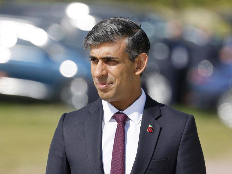 British Prime Minister Rishi Sunak has apologised for leaving early from D-Day commemorations. (AP PHOTO)