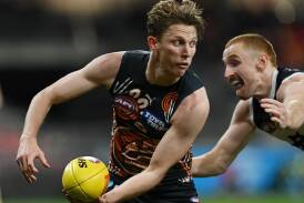 Lachie Whitfield says GWS do their social media banter better than any other AFL club. (Dean Lewins/AAP PHOTOS)