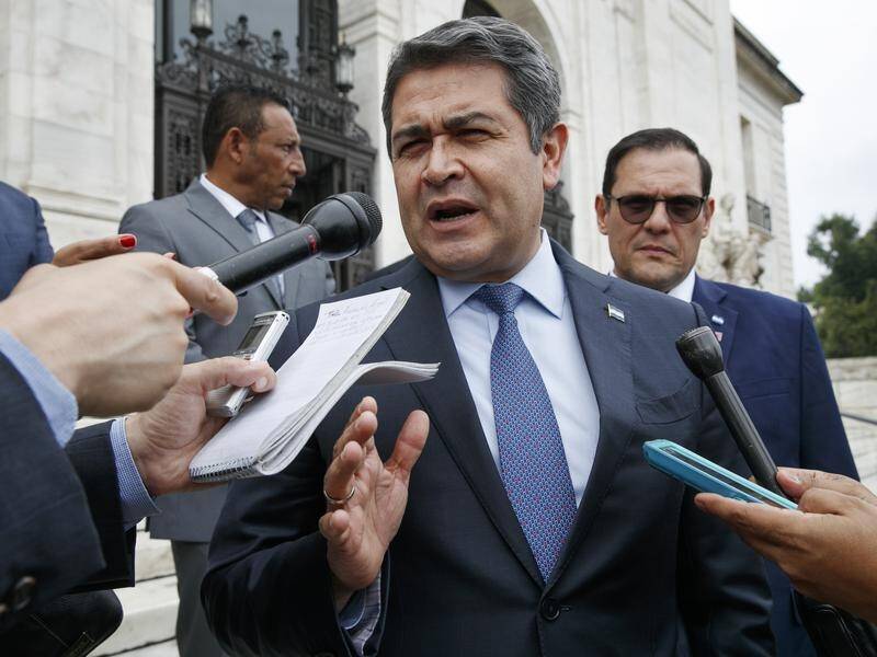 The US has requested the arrest of former Honduras president Juan Orlando Hernandez.