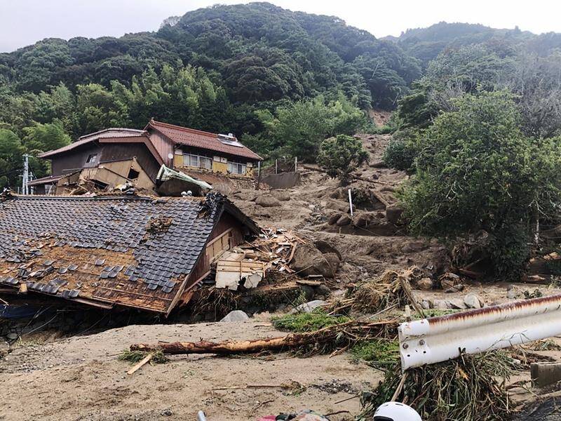 Japan's southwestern island of Kyushu has been rocked by heavy rains and landslides. (EPA PHOTO)