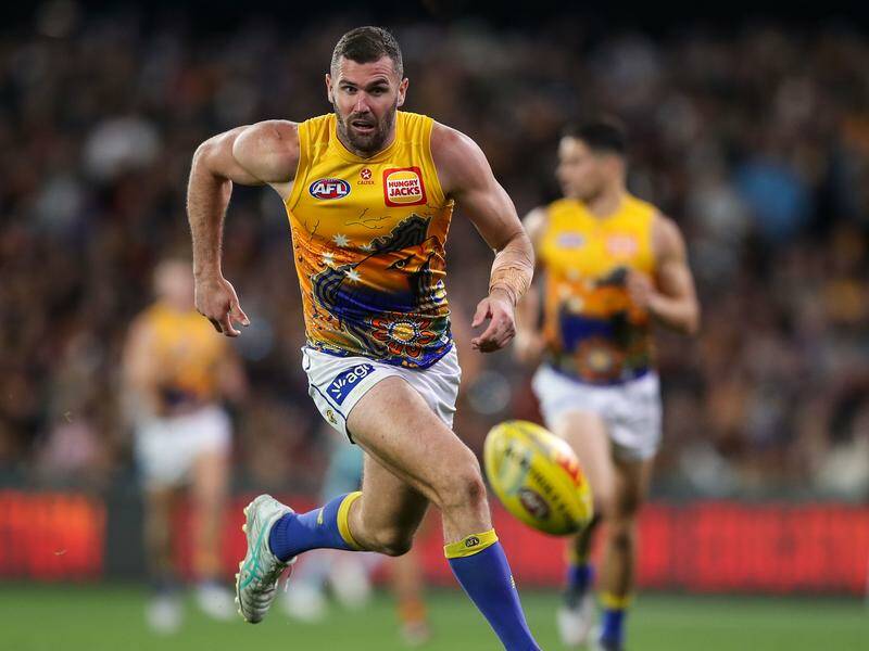Jack Darling has failed to regain his spot in West Coast's side to face the Saints in Melbourne. Photo: Matt Turner/AAP PHOTOS