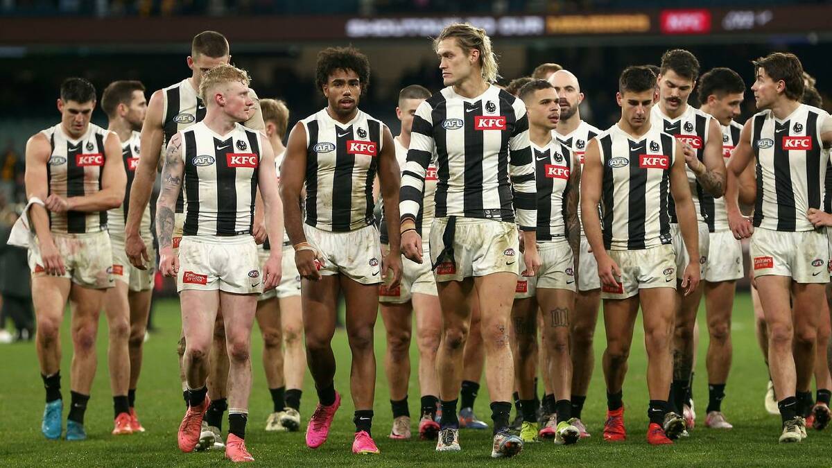 The loss to Hawthorn was the fourth on the trot for the Magpies. (Rob Prezioso/AAP PHOTOS)
