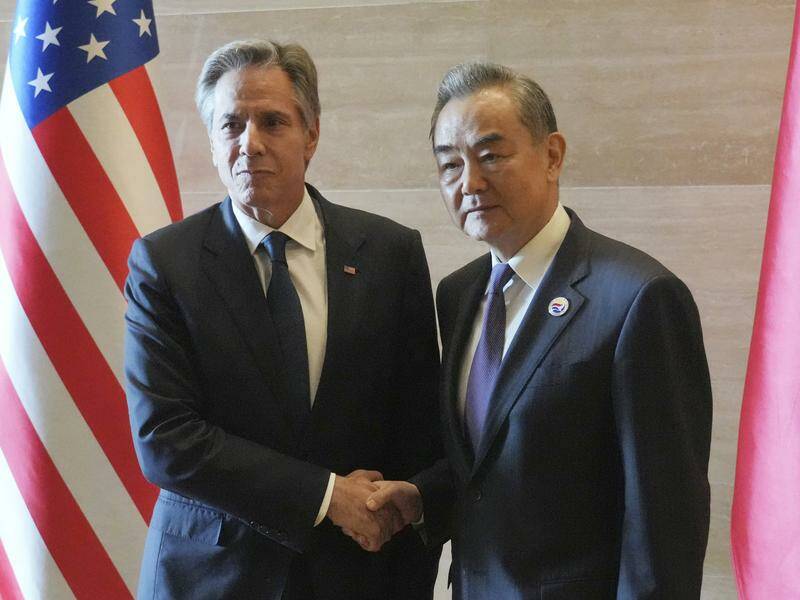 Antony Blinken and Wang Yi agreed to keep making progress on US-China military-to-military ties. Photo: AP PHOTO