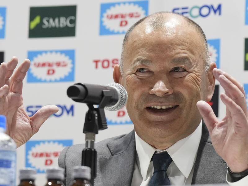 Australian Eddie Jones speaks to the media after being named coach of Japan's national rugby team. (AP PHOTO)