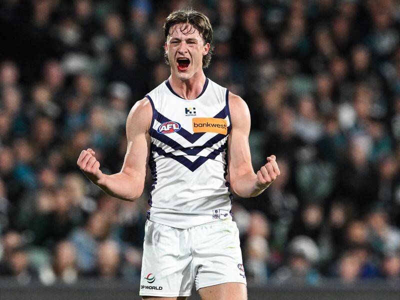 Fremantle are sticking by young Jye Amiss in the hope his goalkicking blues will end soon. (Michael Errey/AAP PHOTOS)