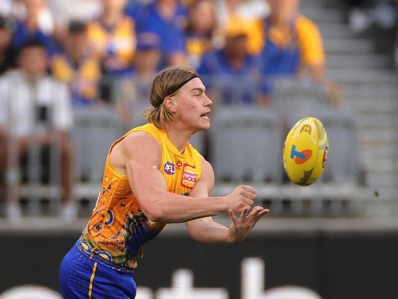 West Coast's Harley Reid has won plenty of admirers in the early days of his AFL career. (Richard Wainwright/AAP PHOTOS)