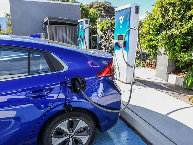 Australia is "still in the slow lane" on electric vehicle, a Sydney energy conference has heard. (Jono Searle/AAP PHOTOS)