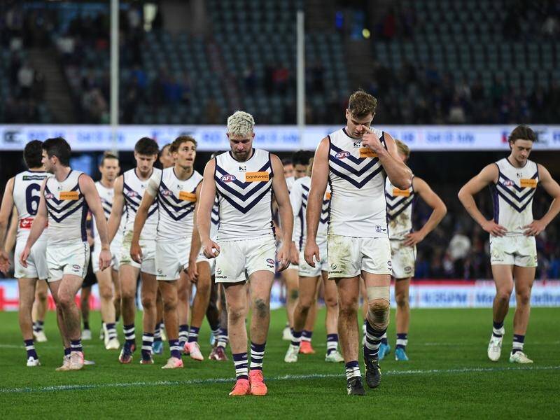 The Dockers face some soul-searching after being thumped by the Western Bullogs. (James Ross/AAP PHOTOS)