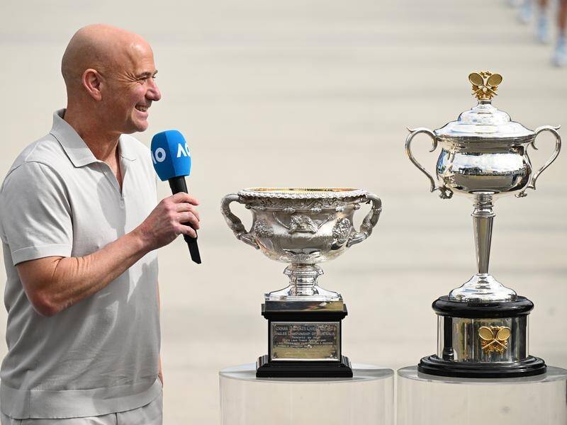 Former world No.1 Andre Agassi will take charge of Team World at the Laver Cup from 2025. (James Ross/AAP PHOTOS)