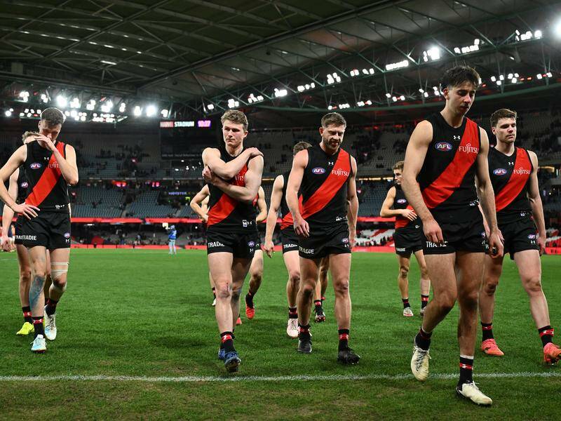Essendon have undergone an intensive two-part review of their damaging loss to Adelaide. Photo: James Ross/AAP PHOTOS
