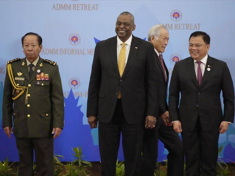 Lloyd Austin is expected to be among the attendees at Wednesday's ASEAN meeting in Indonesia. (AP PHOTO)