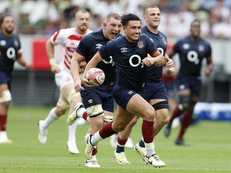 England have run riot in their first official rugby Test on Japanese soil, winning by 35 points. (EPA PHOTO)