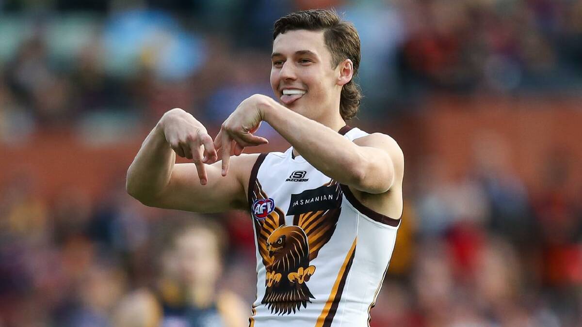 Connor Macdonald was one of many young stars for Hawthorn, with a team-high 28 possessions. (Matt Turner/AAP PHOTOS)