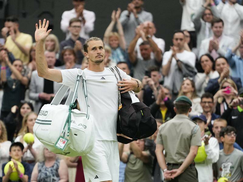 Alexander Zverev, pictured after being beaten at Wimbledon, has regained his winning touch. Photo: AP PHOTO