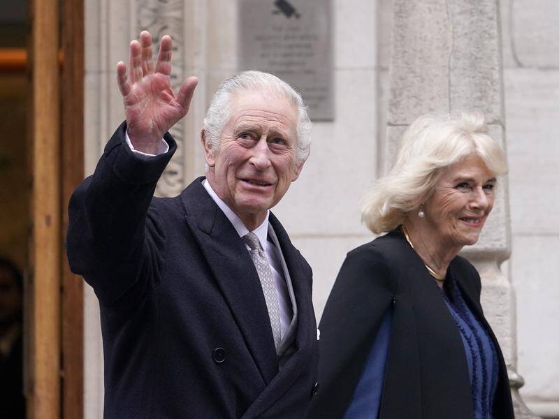 The release of a photo portrait of King Charles coincides with a video message from Queen Camilla. (AP PHOTO)