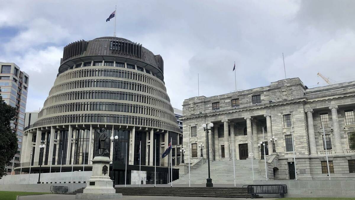 New Zealand's "Beehive" executive building next to Parliament House in Wellington, taken in 2017. (AP PHOTO)