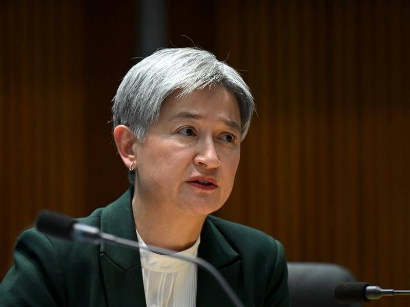Foreign Minister Penny Wong says the human suffering in Gaza cannot continue. (Lukas Coch/AAP PHOTOS)
