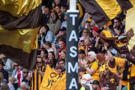 Hawthorn have a strong fan base in Launceston, where the Hawks will take on the Giants. (Linda Higginson/AAP PHOTOS)
