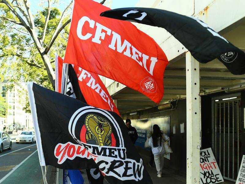 Charities are reviewing their links to the CFMEU after allegations of corruption in the union. Photo: Jono Searle/AAP PHOTOS