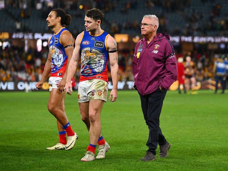 The Brisbane Lions have struggled to find form in 2024, coach Chris Fagan (right) admits. (Morgan Hancock/AAP PHOTOS)