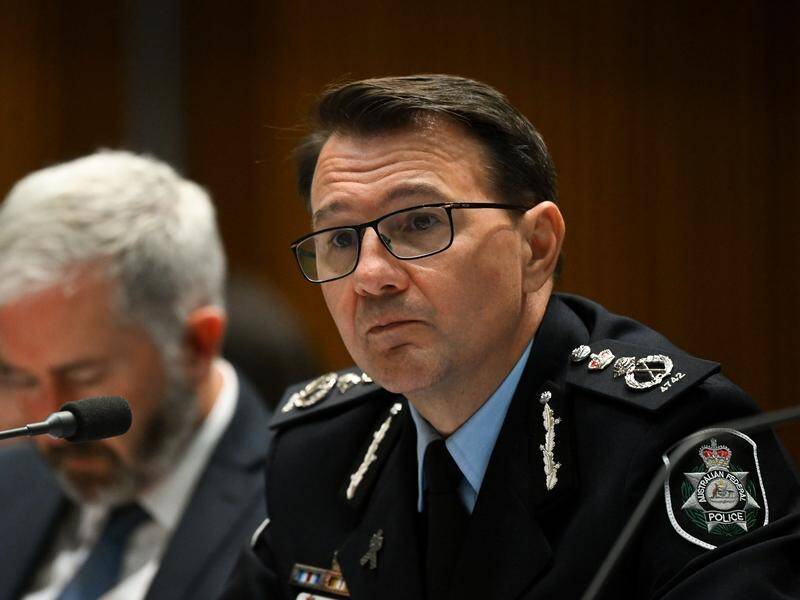 AFP Commissioner Reece Kershaw says he has a professional relationship with PwC partner Mick Fuller. (Lukas Coch/AAP PHOTOS)