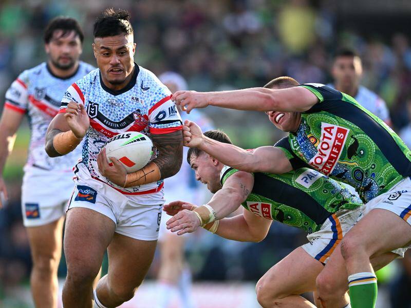 Spencer Leniu gets his big chance to make an impression in the absence of Jared Waerea-Hargreaves. Photo: Lukas Coch/AAP PHOTOS