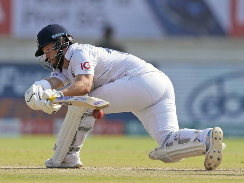 England's Ben Duckett plays a shot on his way to 76 against West Indies in the second Test. Photo: AP PHOTO