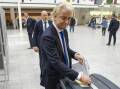Geert Wilders of the Party for Freedom casts his ballot for the EU election in The Hague. (AP PHOTO)