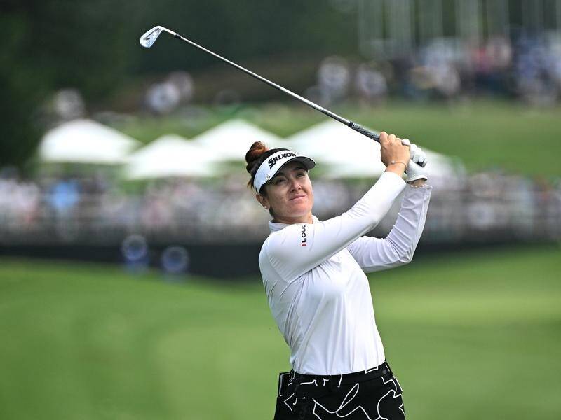 Hannah Green birdied the last three holes to win the LPGA Tour event in Singapore. (Dan Himbrechts/AAP PHOTOS)
