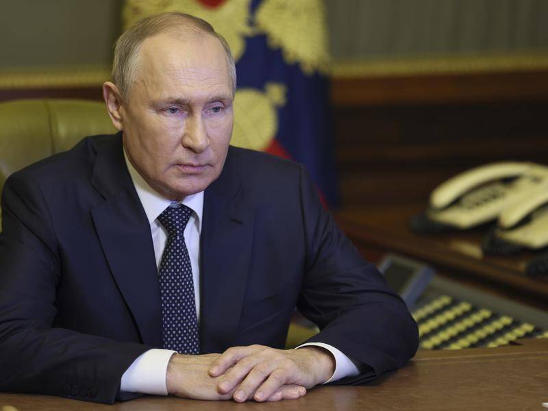 Vladimir Putin says gas can still be supplied to Europe through an intact part of Nord Stream 2. (AP PHOTO)