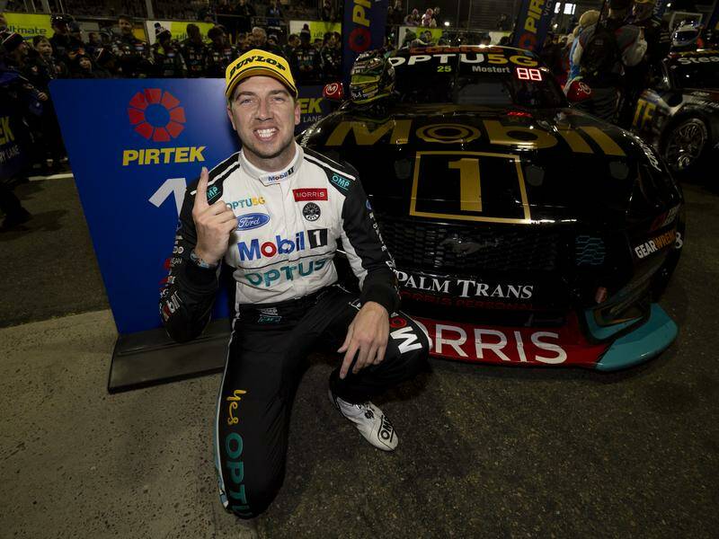 Chaz Mostert enjoyed his Supercars victory under the lights in Sydney. Photo: HANDOUT/EDGE PHOTOGRAPHICS