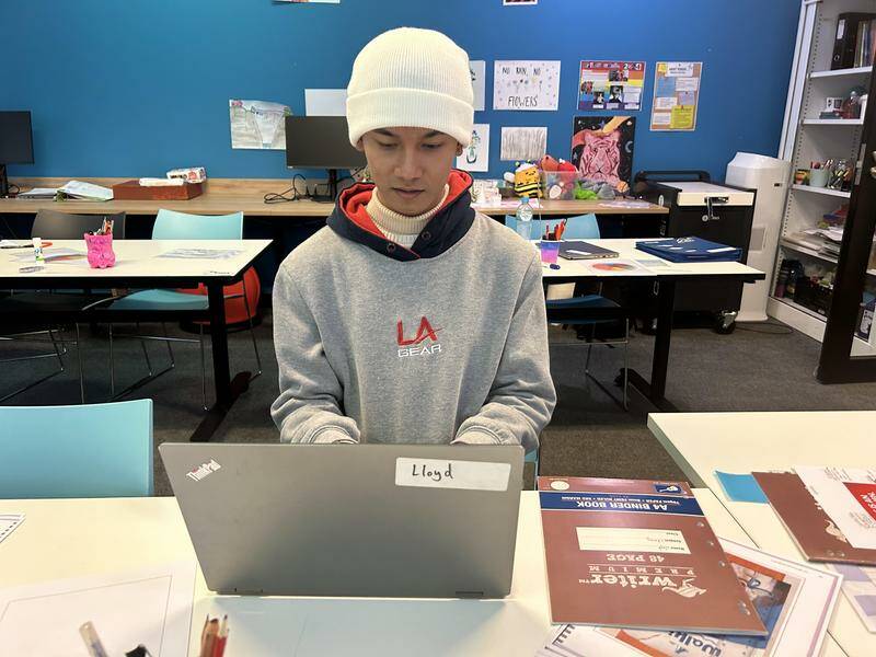 Lloyd is among the students at Hester Hornbrook Academy to have rediscovered their love of learning. Photo: HANDOUT/MELBOURNE CITY MISSION
